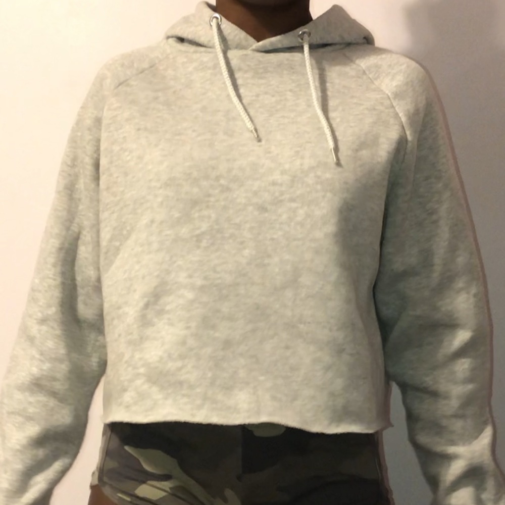 Cropped Gray Hoodie